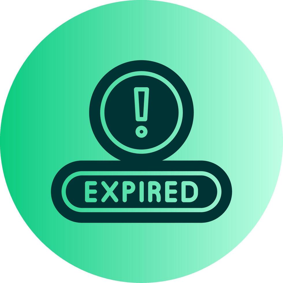Expired Dual Tone Gradient Circle Icon vector