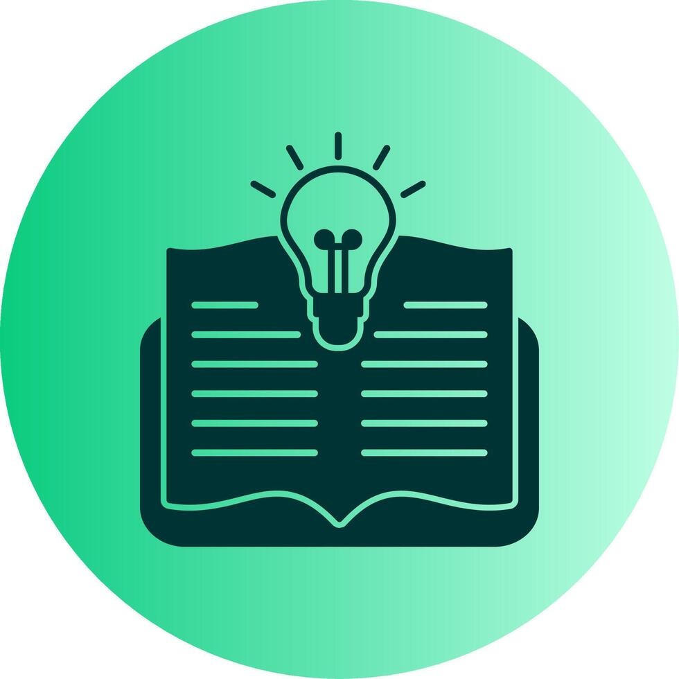Learning Dual Tone Gradient Circle Icon vector