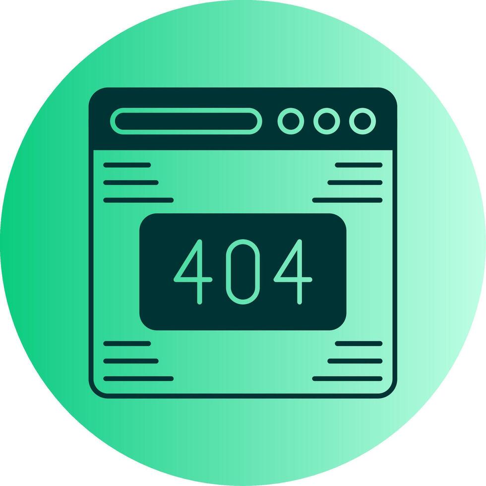 404 Error Dual Tone Gradient Circle Icon vector