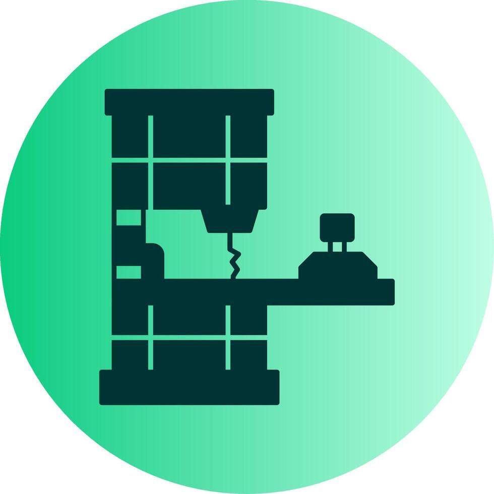 Band Saw Dual Tone Gradient Circle Icon vector