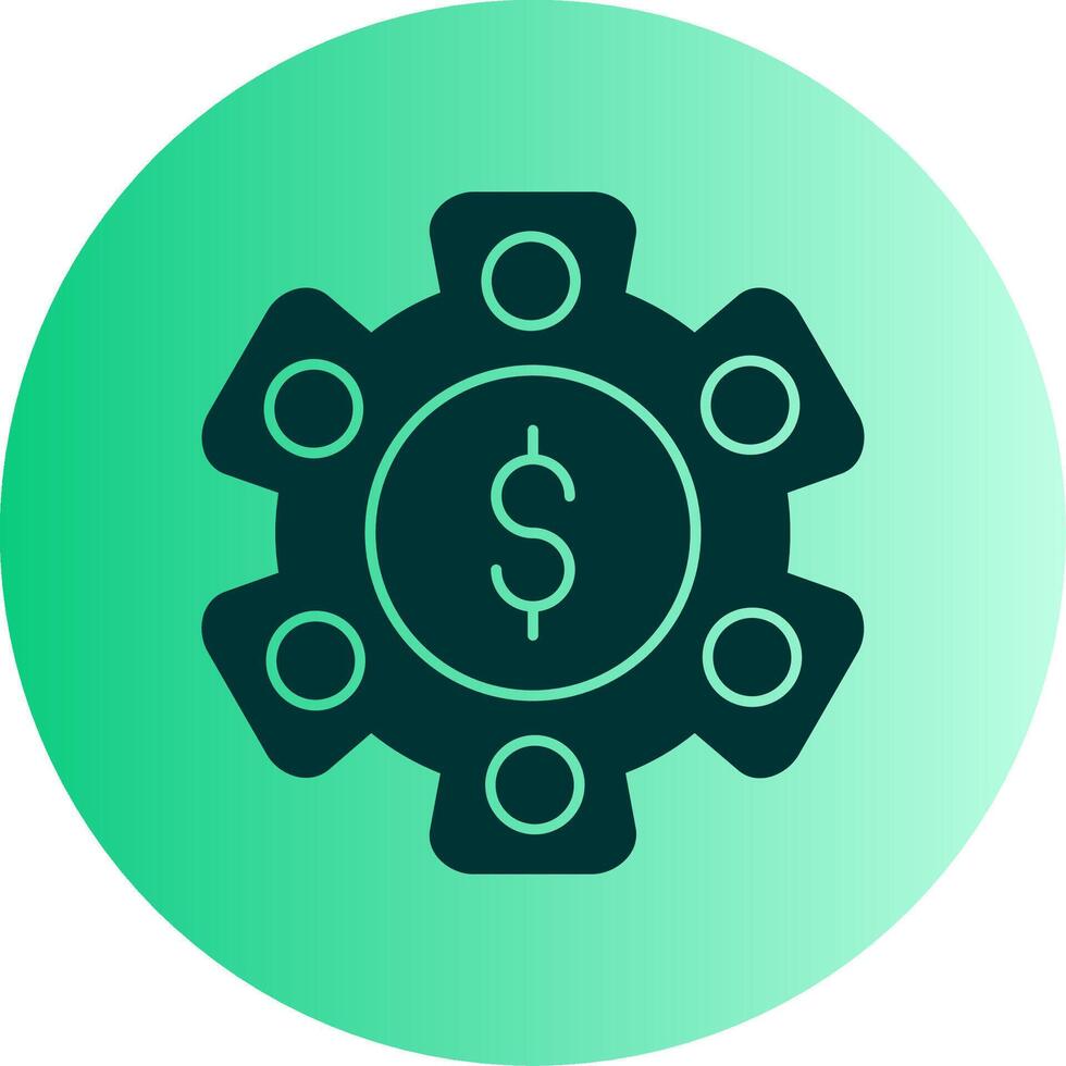 Asset Management Dual Tone Gradient Circle Icon vector