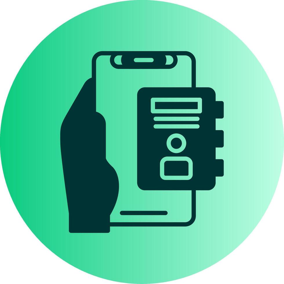 Contacts Dual Tone Gradient Circle Icon vector