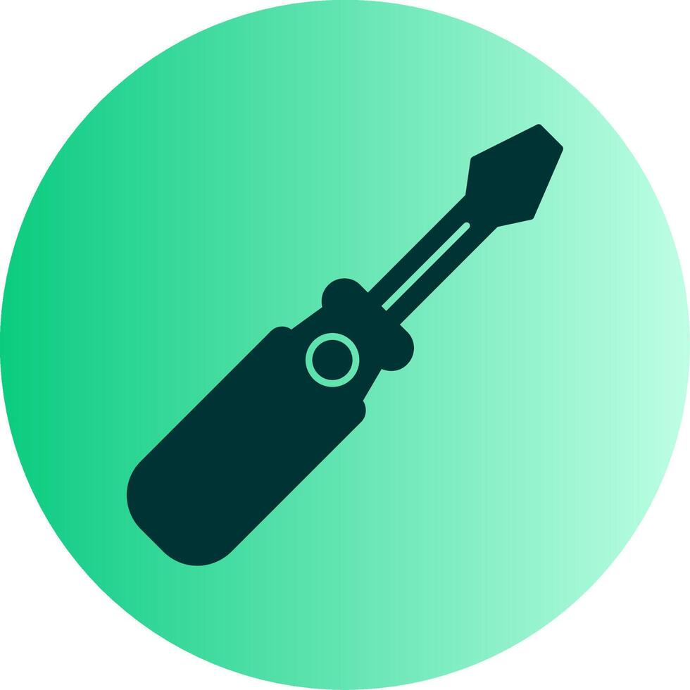 Screwdrive Dual Tone Gradient Circle Icon vector