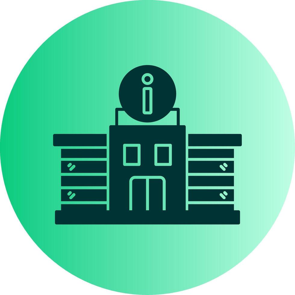 Information Center Dual Tone Gradient Circle Icon vector
