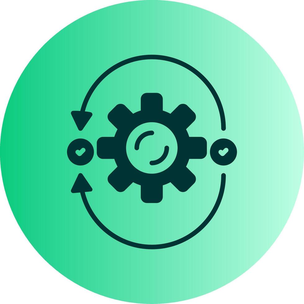 Agile Dual Tone Gradient Circle Icon vector