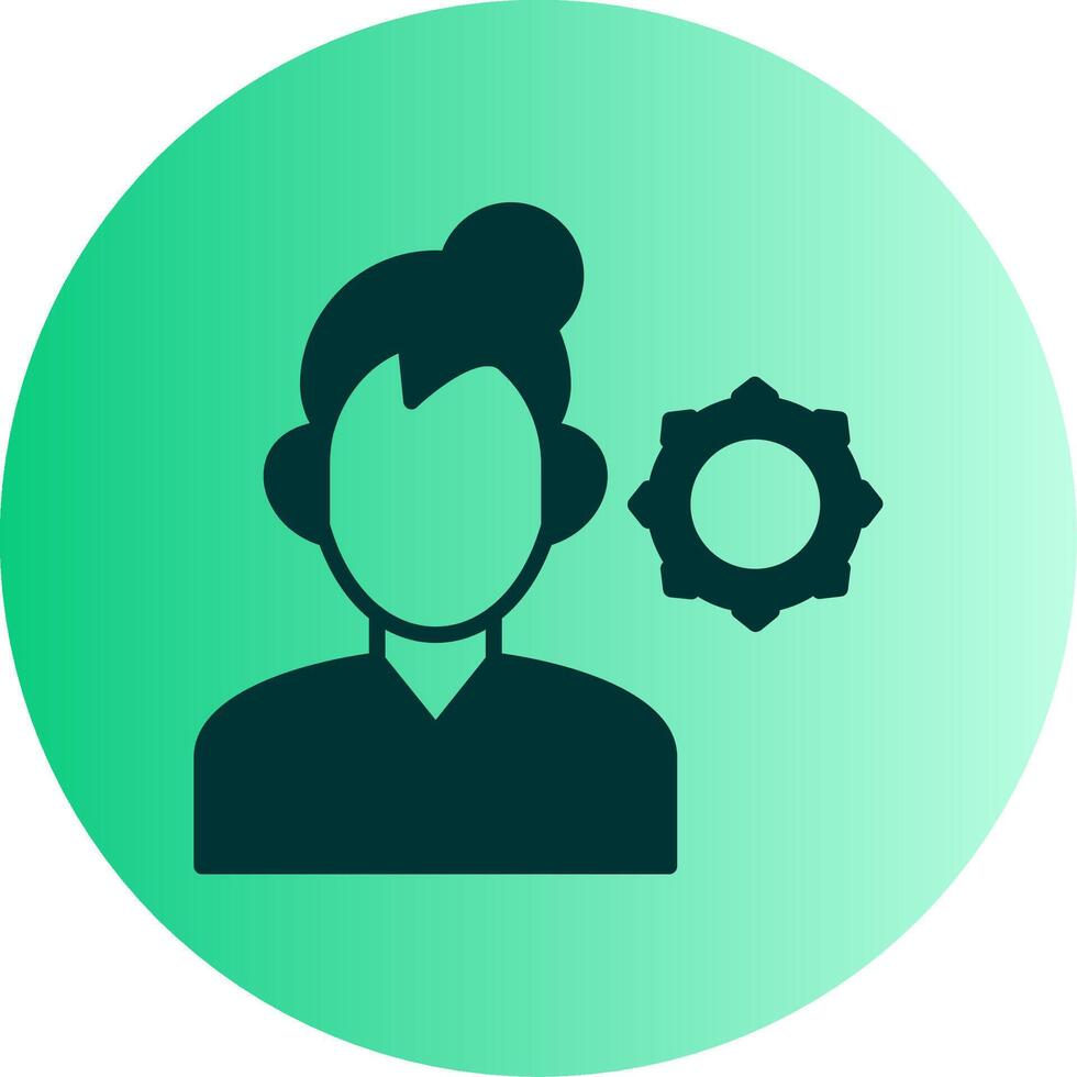 Support Dual Tone Gradient Circle Icon vector