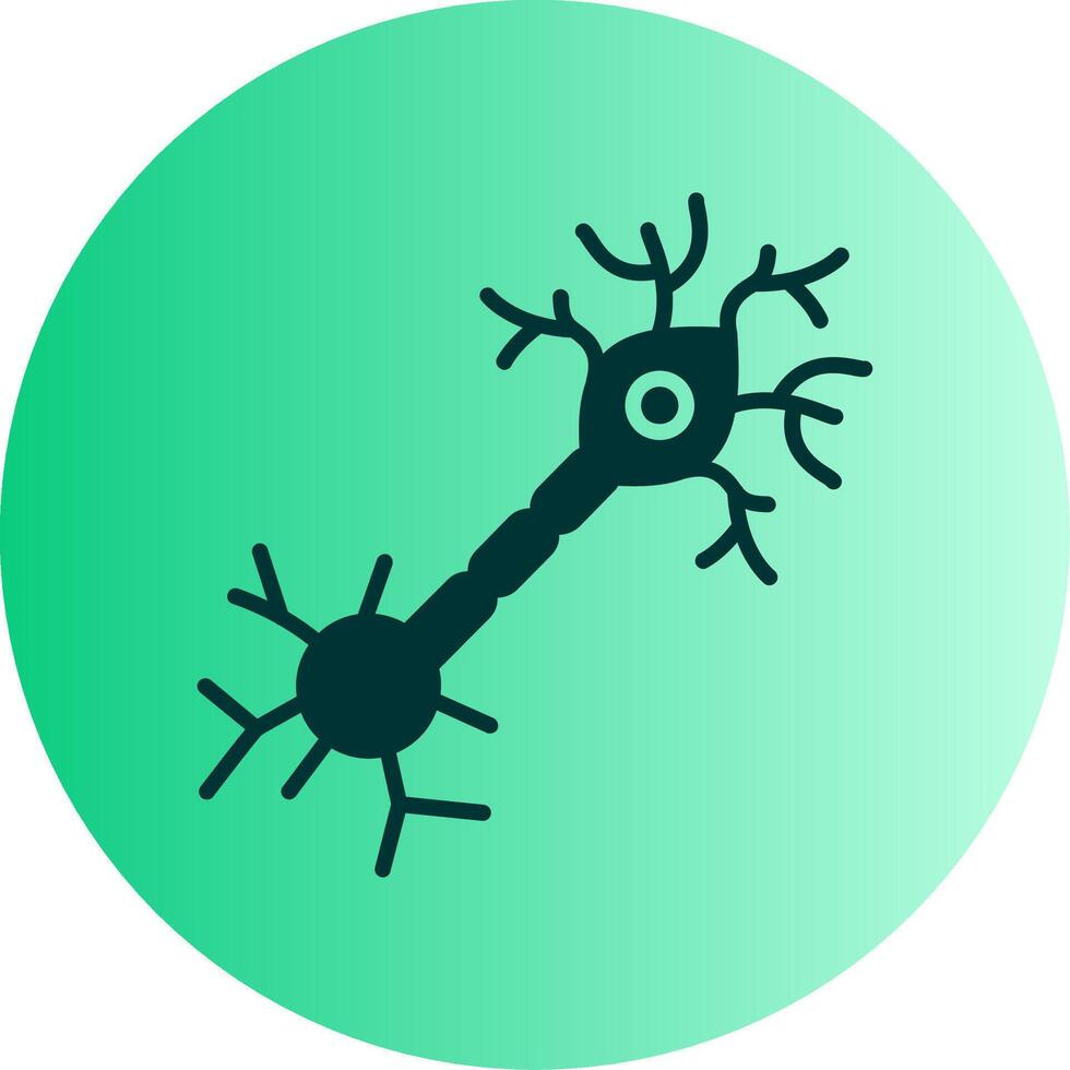 Multipolar Neuron Dual Tone Gradient Circle Icon vector