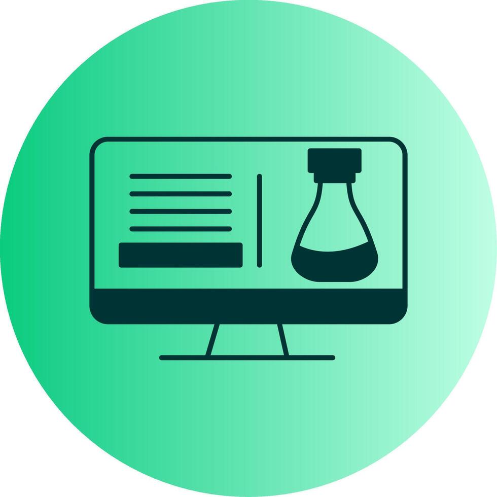 Science Class Dual Tone Gradient Circle Icon vector
