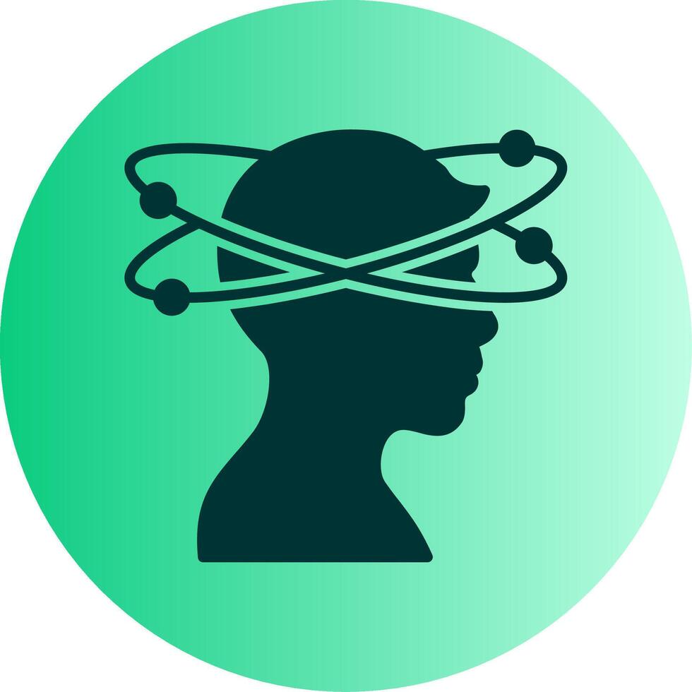 Dizziness Dual Tone Gradient Circle Icon vector