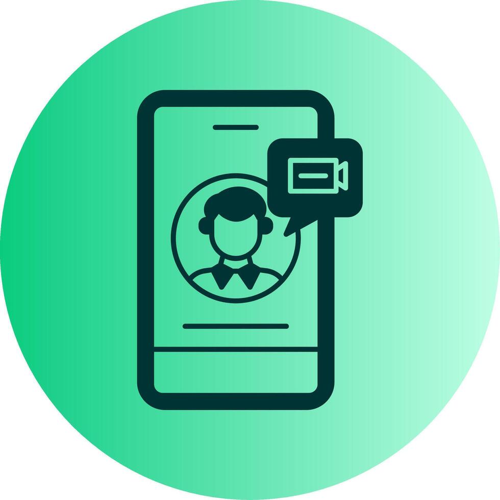 Conference Dual Tone Gradient Circle Icon vector