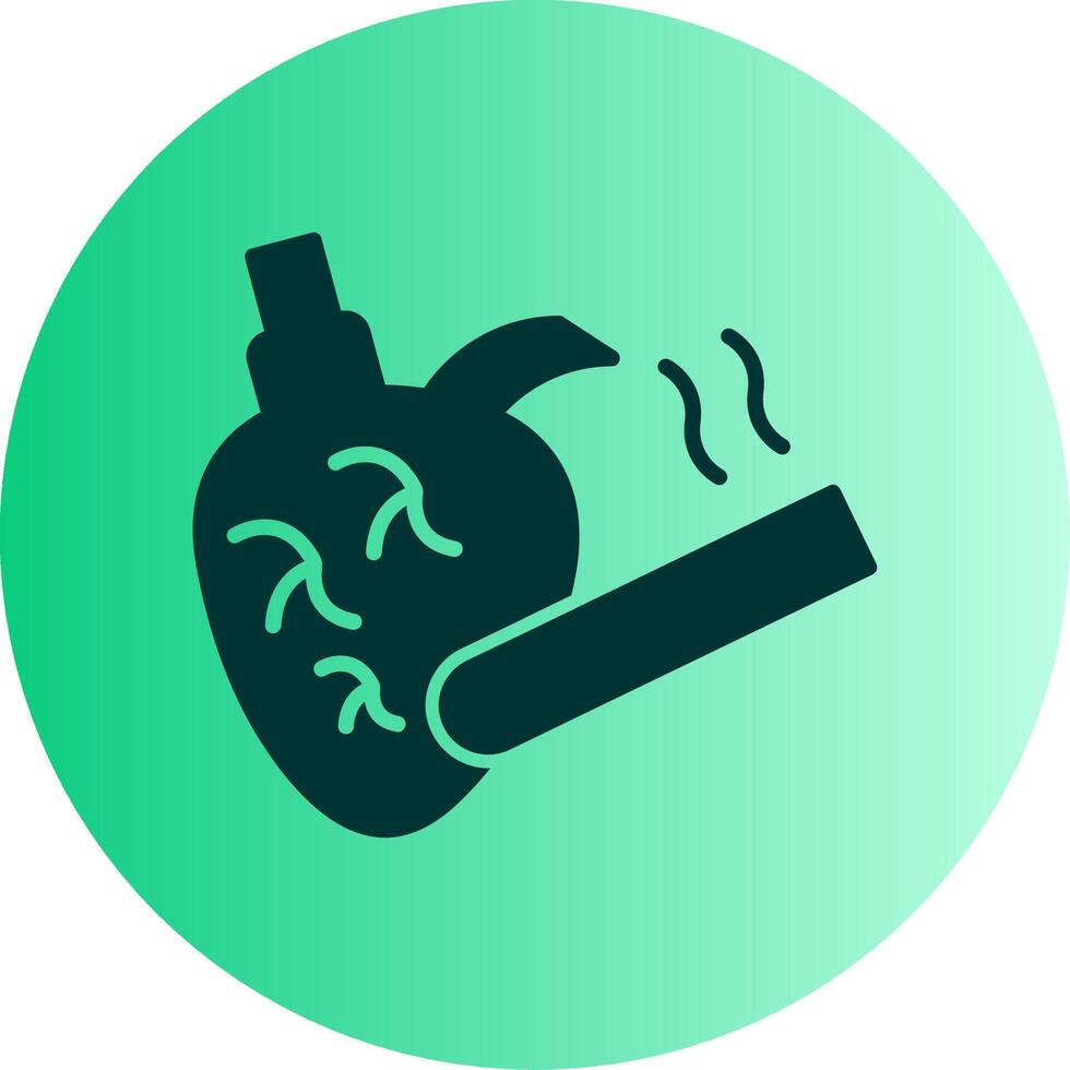 Smoking Dual Tone Gradient Circle Icon vector