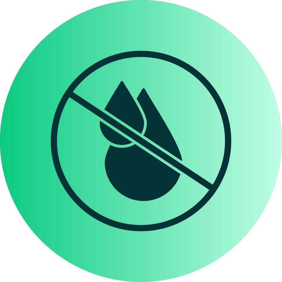 No Potable Dual Tone Gradient Circle Icon vector