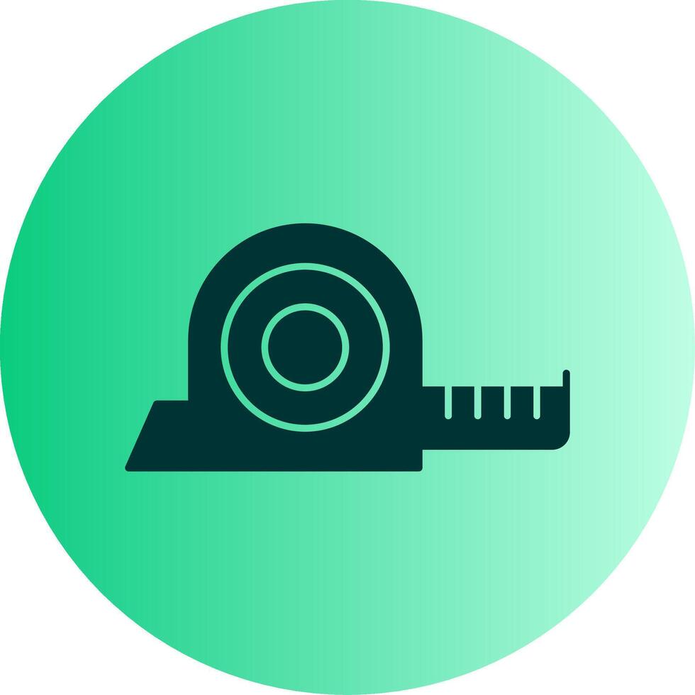 Measuring Tape Dual Tone Gradient Circle Icon vector