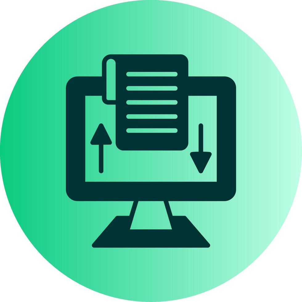 Digitalization Dual Tone Gradient Circle Icon vector