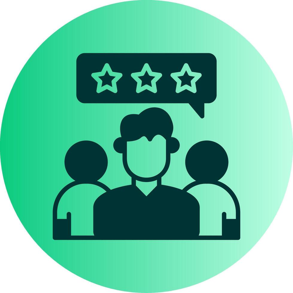 Leadership Rating Dual Tone Gradient Circle Icon vector