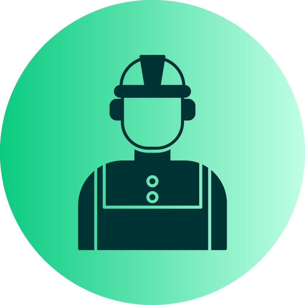 Technician Dual Tone Gradient Circle Icon vector