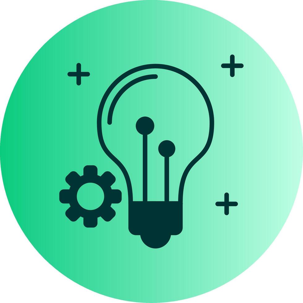 Innovation Dual Tone Gradient Circle Icon vector