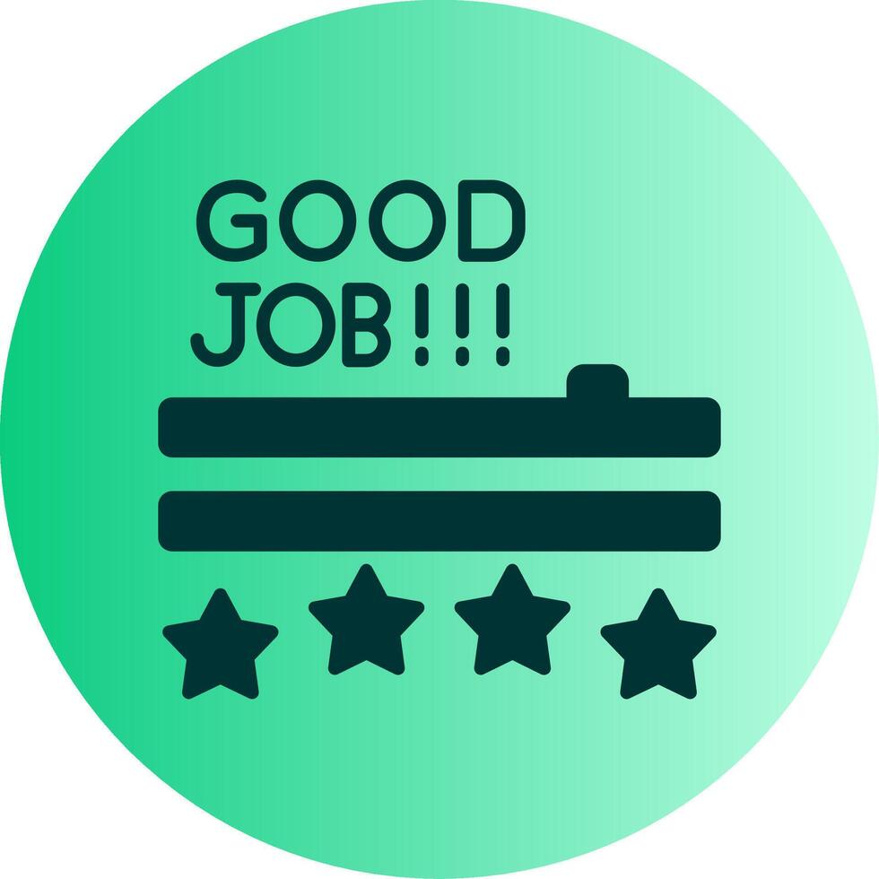 Good Job Dual Tone Gradient Circle Icon vector