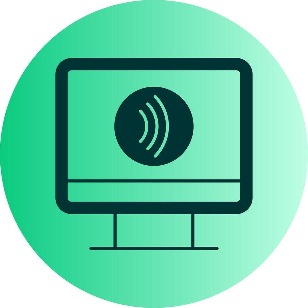 Tap To Pay Dual Tone Gradient Circle Icon vector