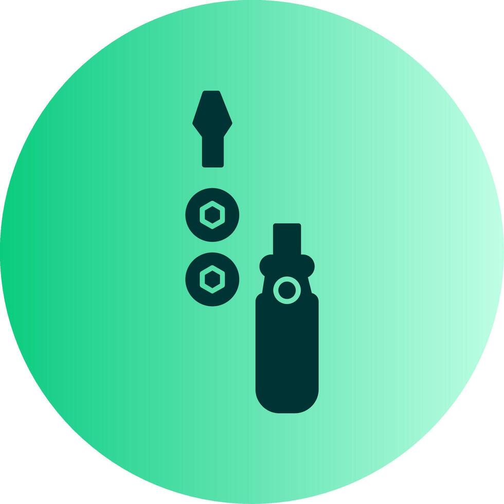 Screwdriver Dual Tone Gradient Circle Icon vector