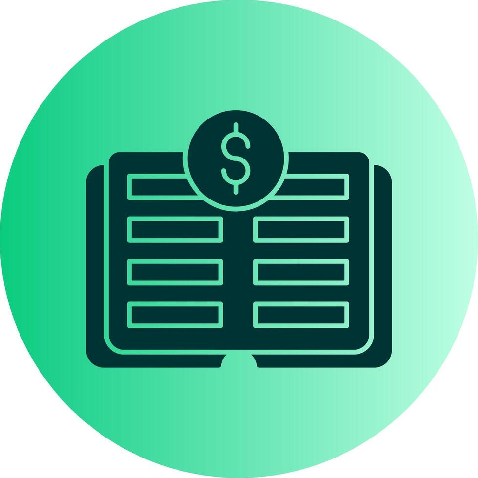 Ledger Dual Tone Gradient Circle Icon vector