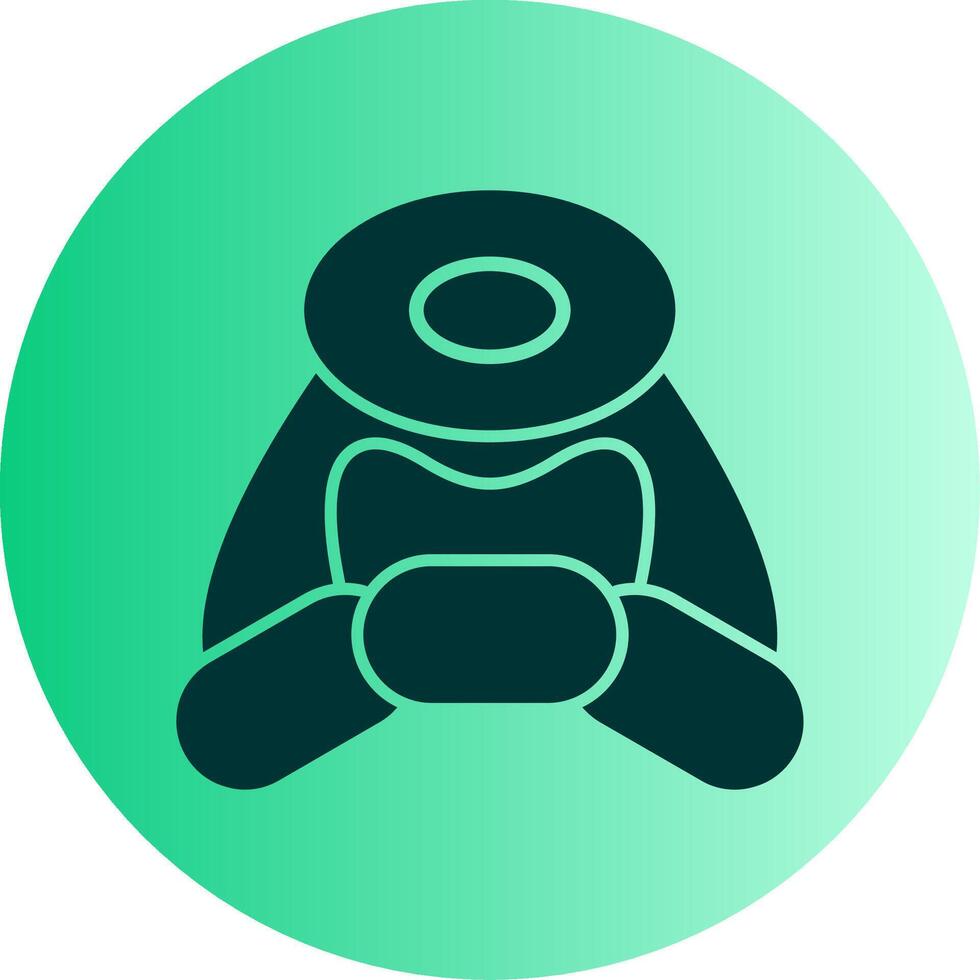 Oligodendrocyte Dual Tone Gradient Circle Icon vector