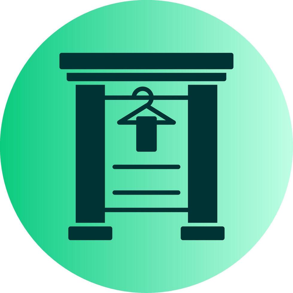 Changing Room Dual Tone Gradient Circle Icon vector