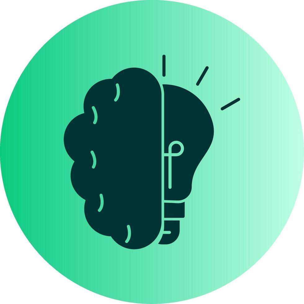 Brainstroming Dual Tone Gradient Circle Icon vector