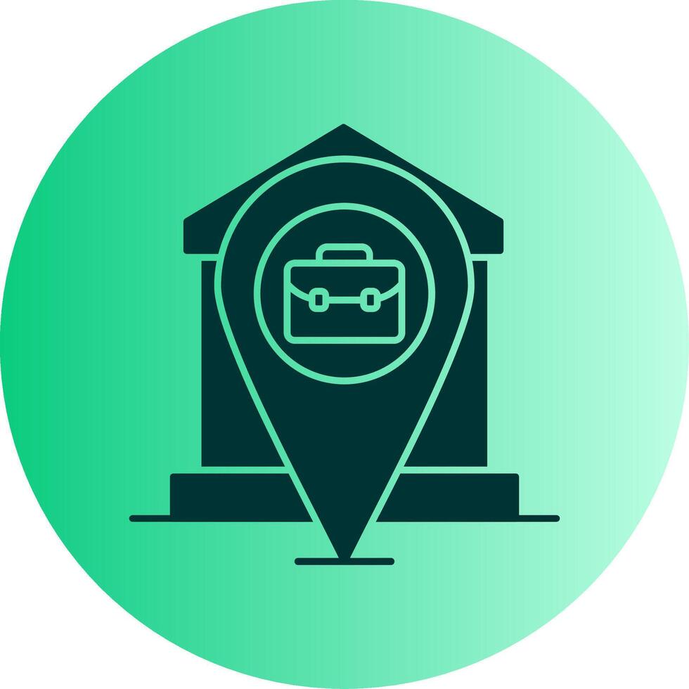 Remote Working Dual Tone Gradient Circle Icon vector