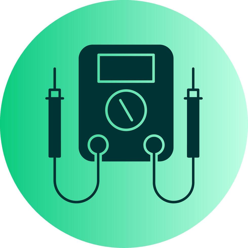 Multimeter Dual Tone Gradient Circle Icon vector