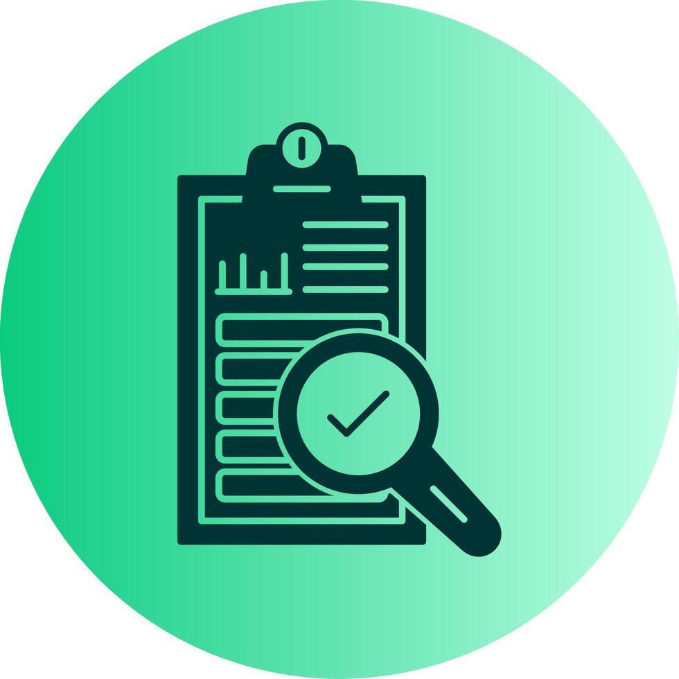 Auditing Dual Tone Gradient Circle Icon vector