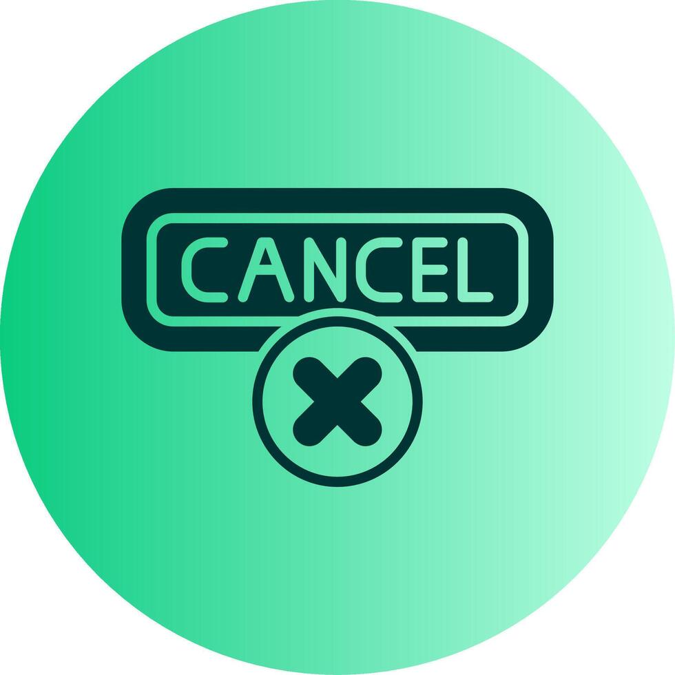 Cancel Dual Tone Gradient Circle Icon vector
