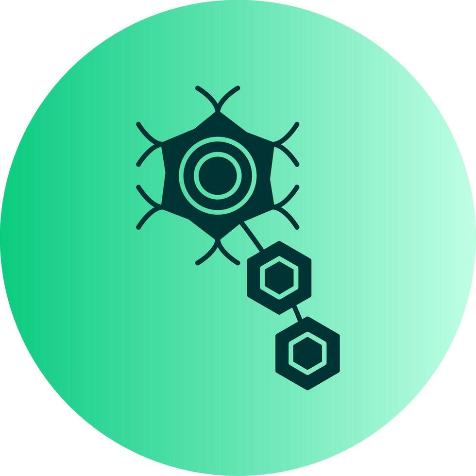 Neuron Dual Tone Gradient Circle Icon vector