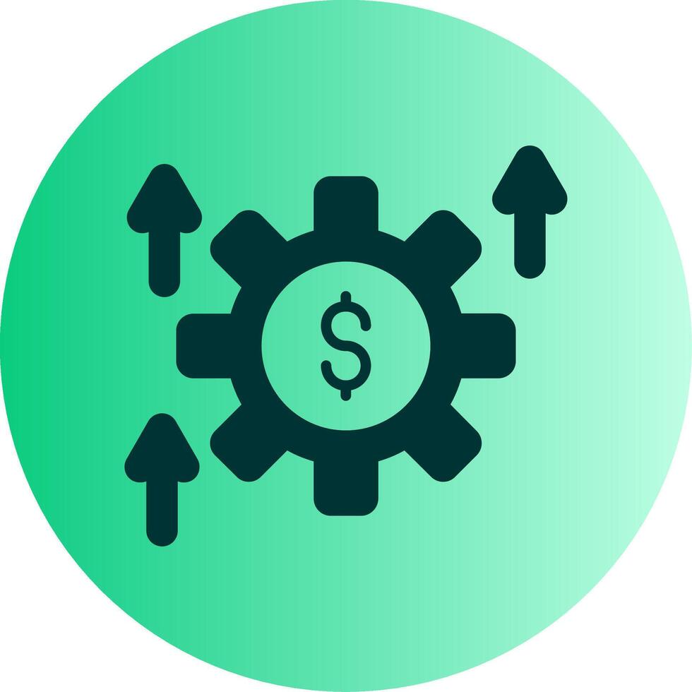 Business Dual Tone Gradient Circle Icon vector