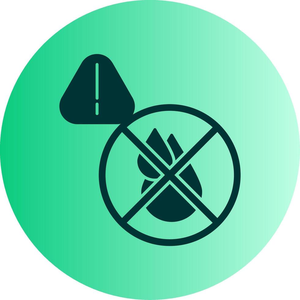 No Clean Water Dual Tone Gradient Circle Icon vector