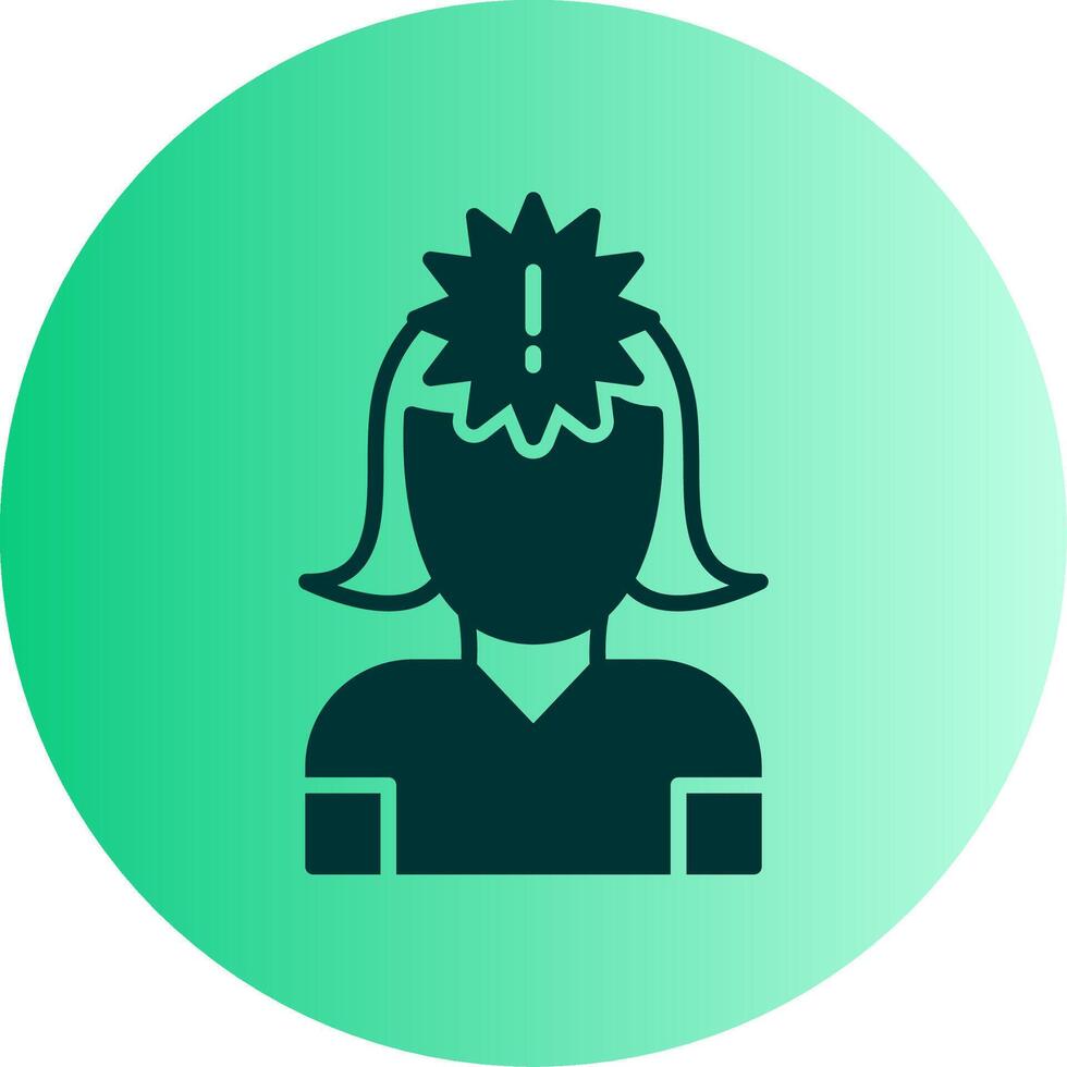 Panic Dual Tone Gradient Circle Icon vector