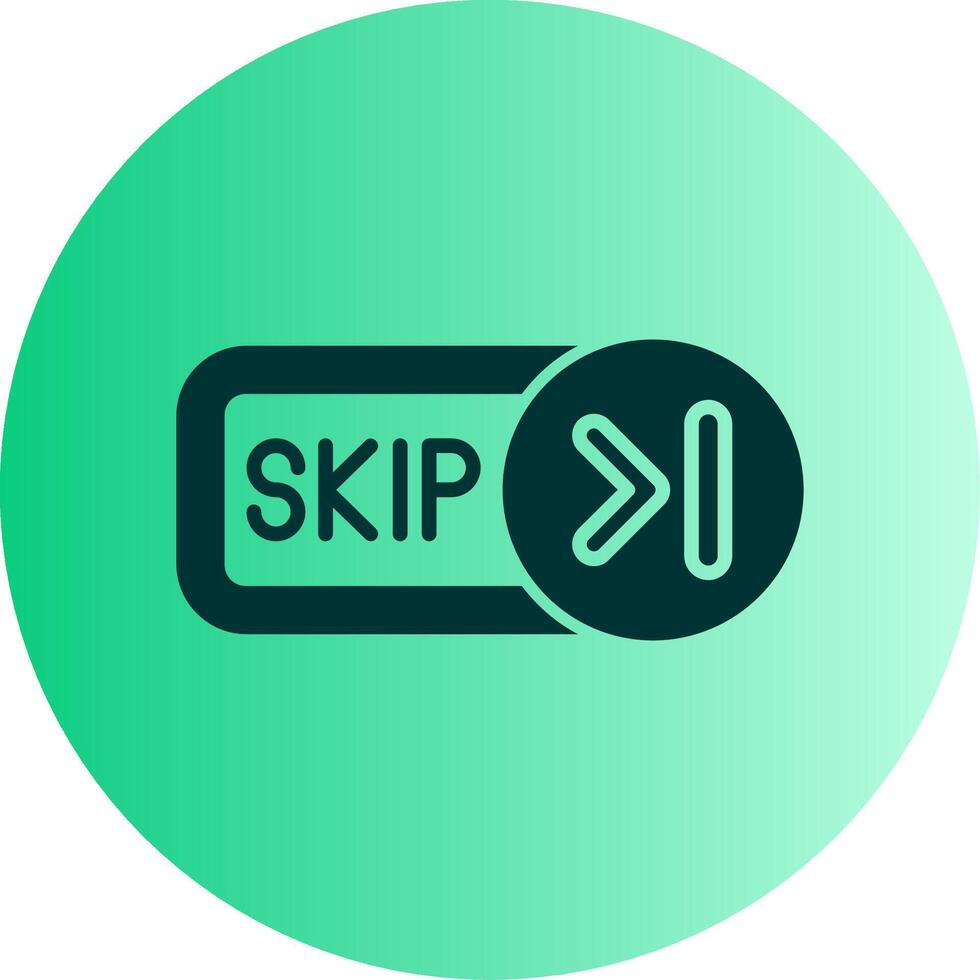 Skip Dual Tone Gradient Circle Icon vector