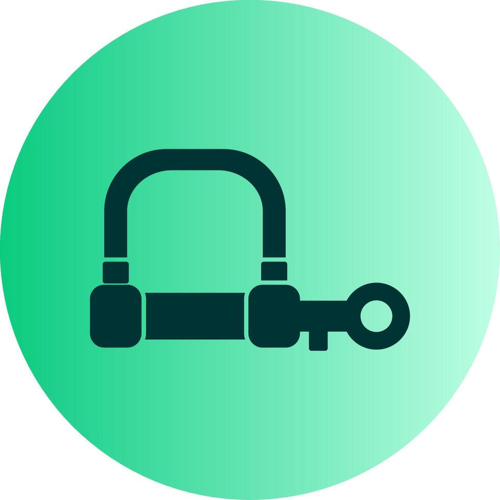 Wire Lock Dual Tone Gradient Circle Icon vector