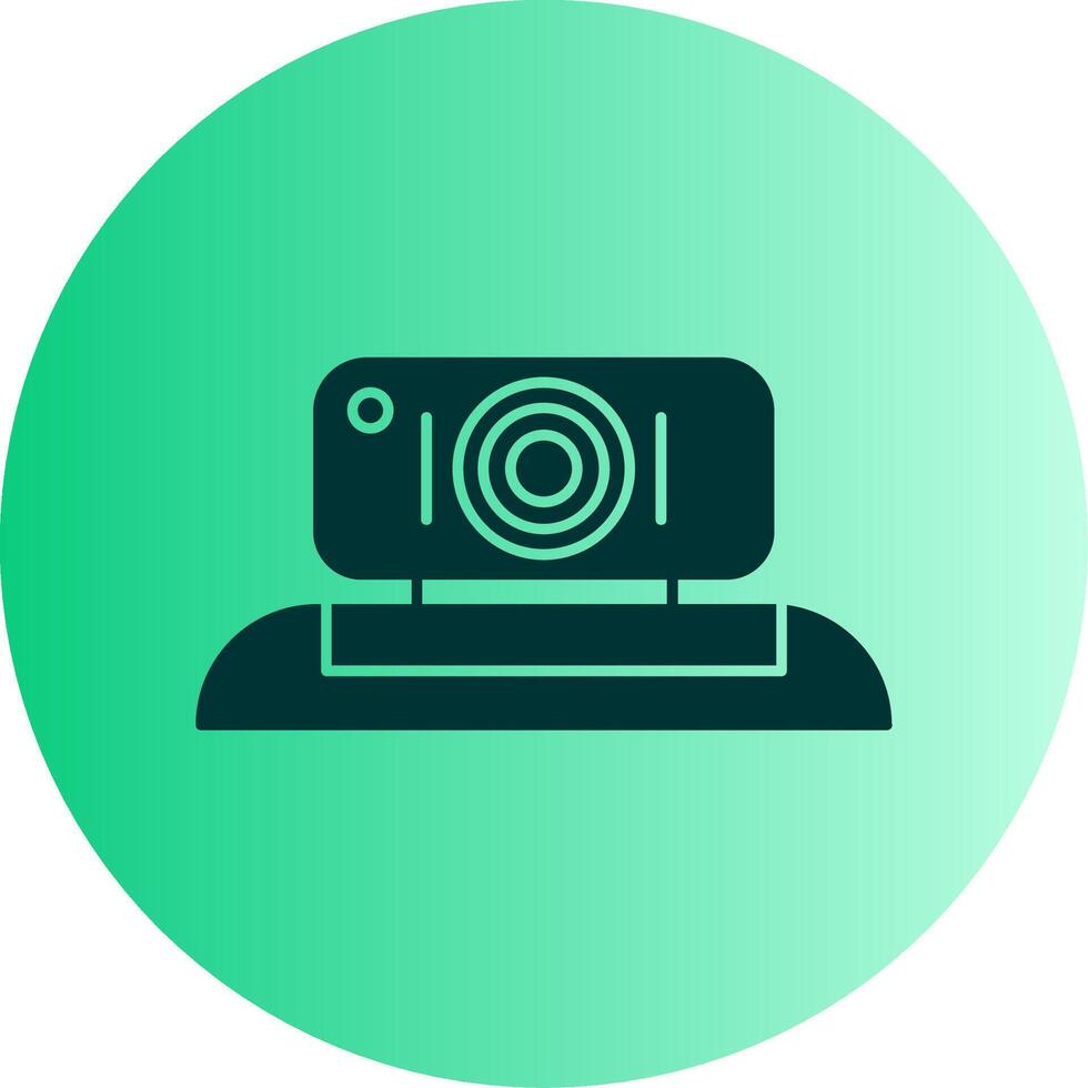 Webcam Dual Tone Gradient Circle Icon vector