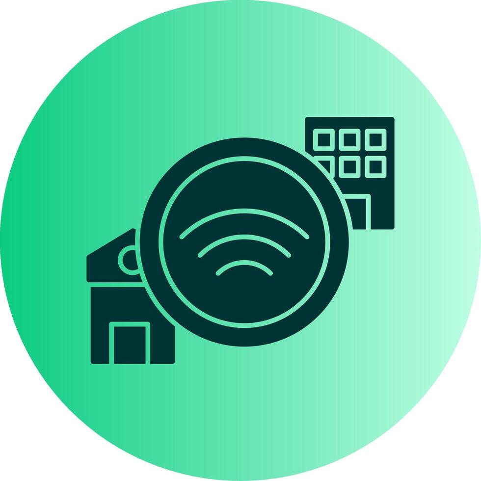 Hybrid Work Dual Tone Gradient Circle Icon vector