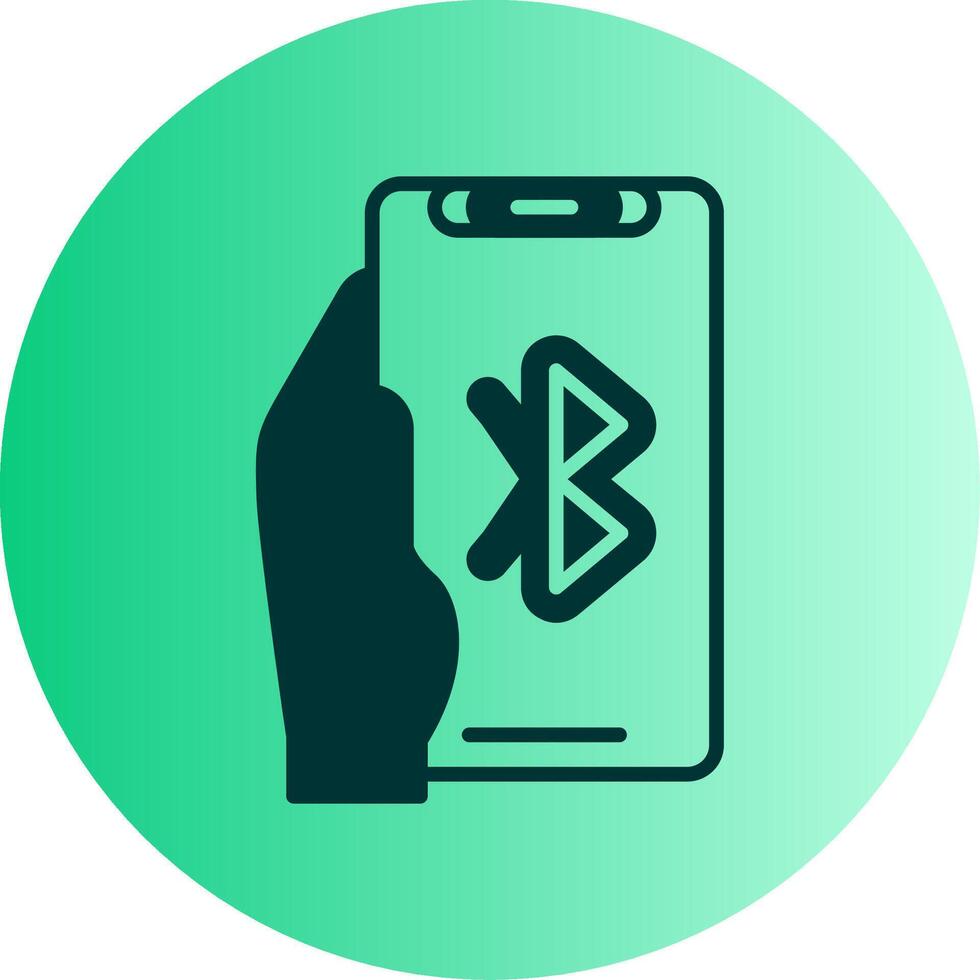 Bluetooth Dual Tone Gradient Circle Icon vector