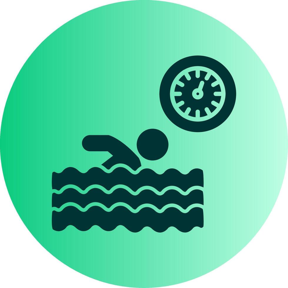 Best Time Dual Tone Gradient Circle Icon vector
