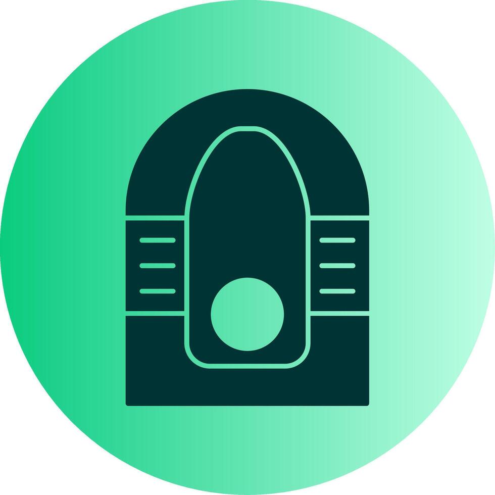 Portable Toilet Dual Tone Gradient Circle Icon vector