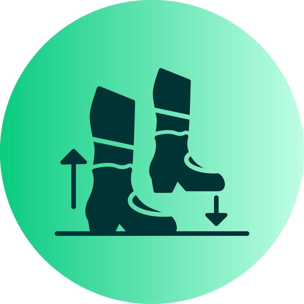 Step Dual Tone Gradient Circle Icon vector