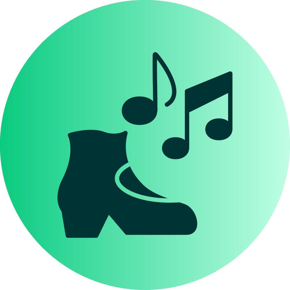 Tap Music Dual Tone Gradient Circle Icon vector