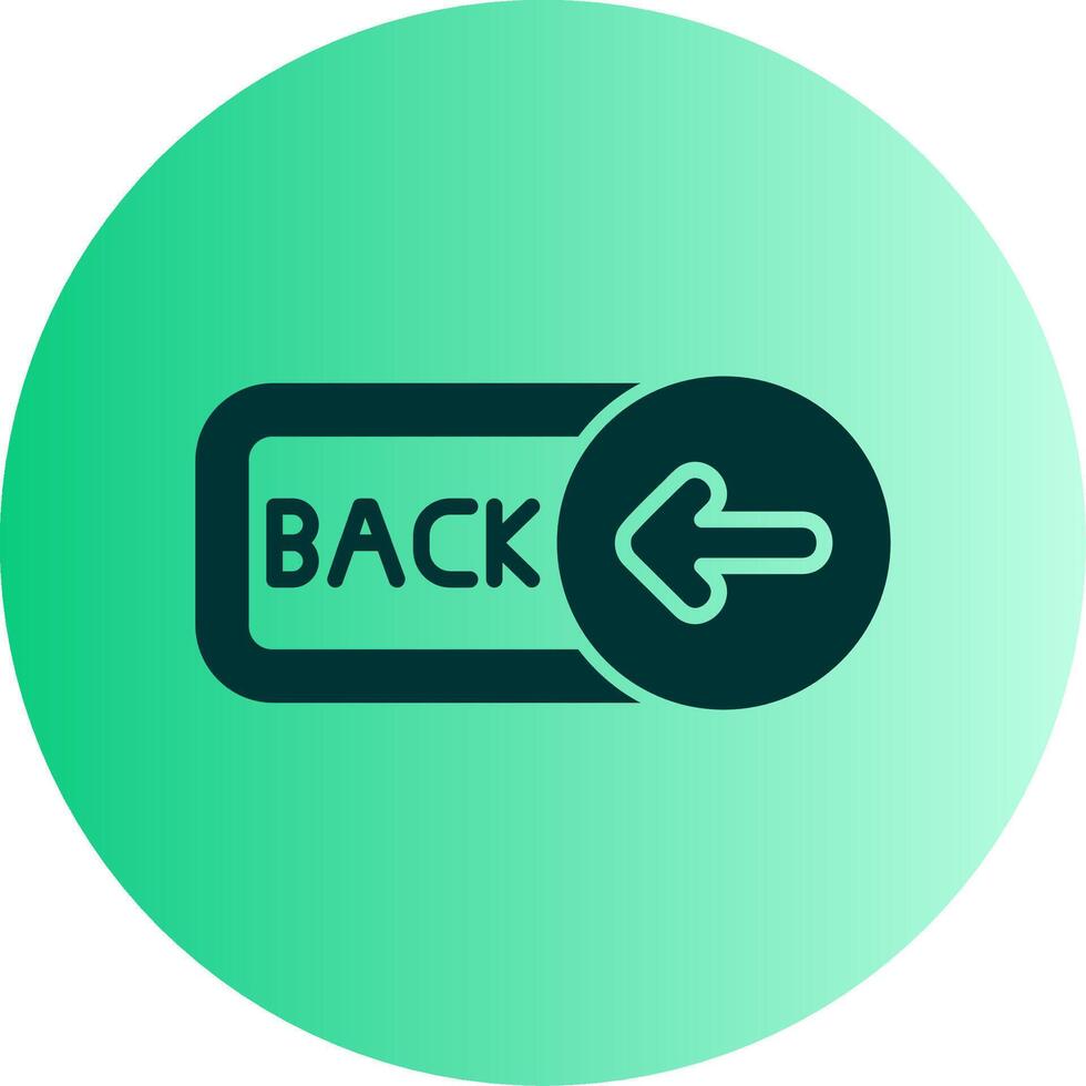 Back Dual Tone Gradient Circle Icon vector