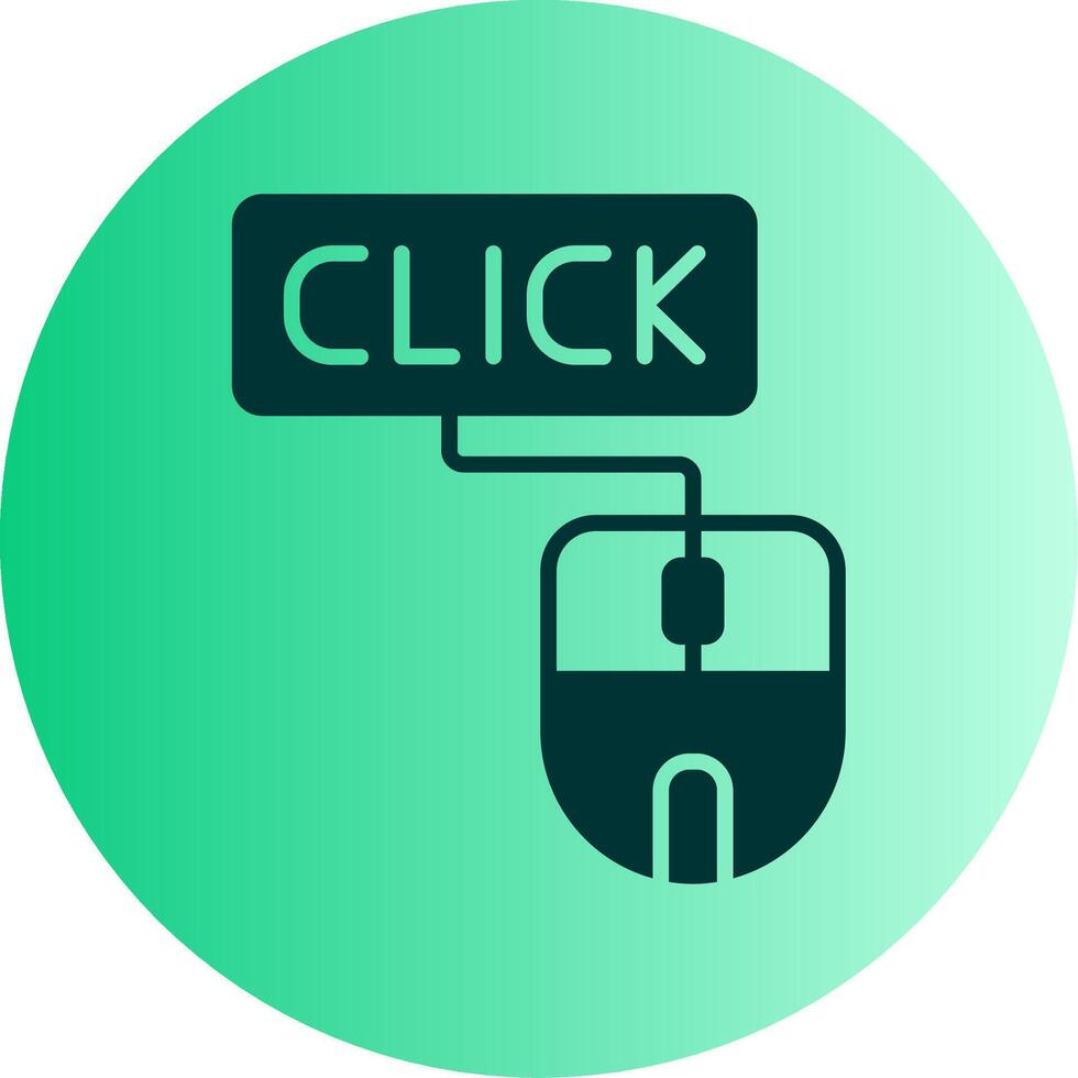 Click Dual Tone Gradient Circle Icon vector