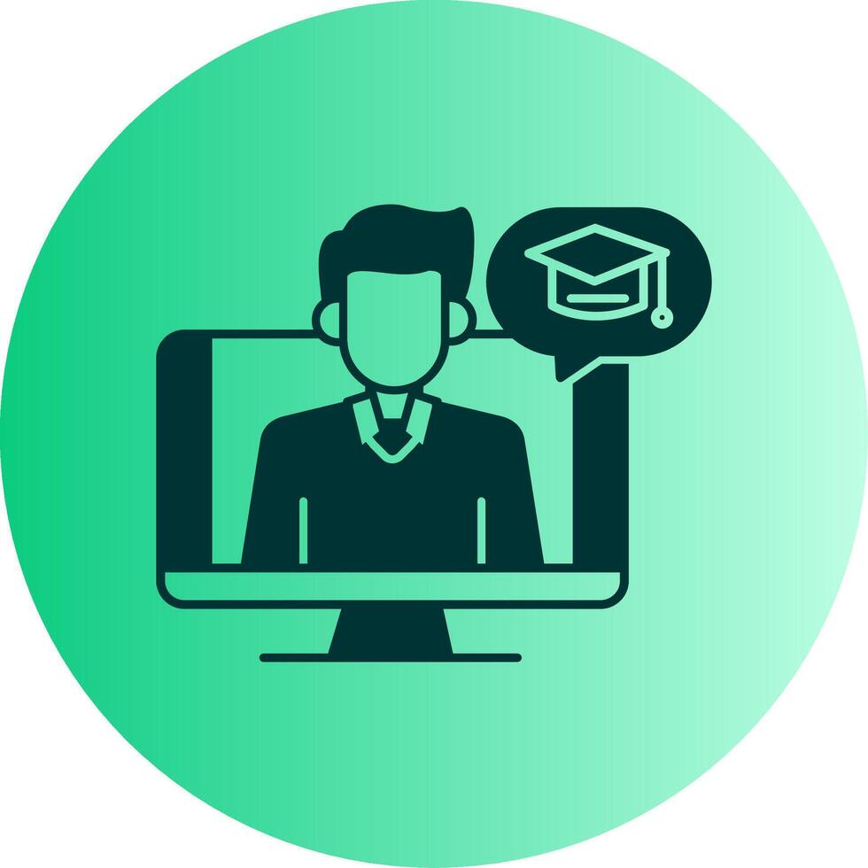 OnDual Tone Gradient Circle Teacher Dual Tone Gradient Circle Icon vector