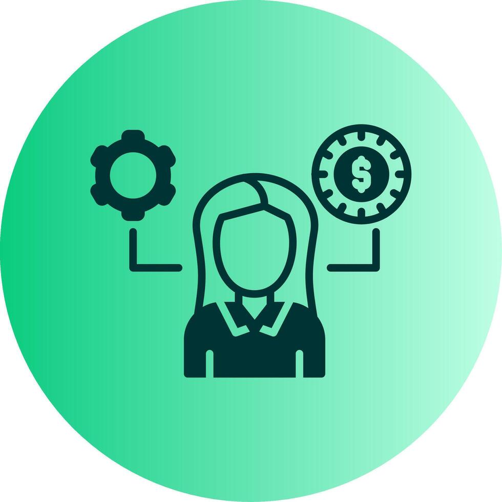 Entrepreneurship Dual Tone Gradient Circle Icon vector