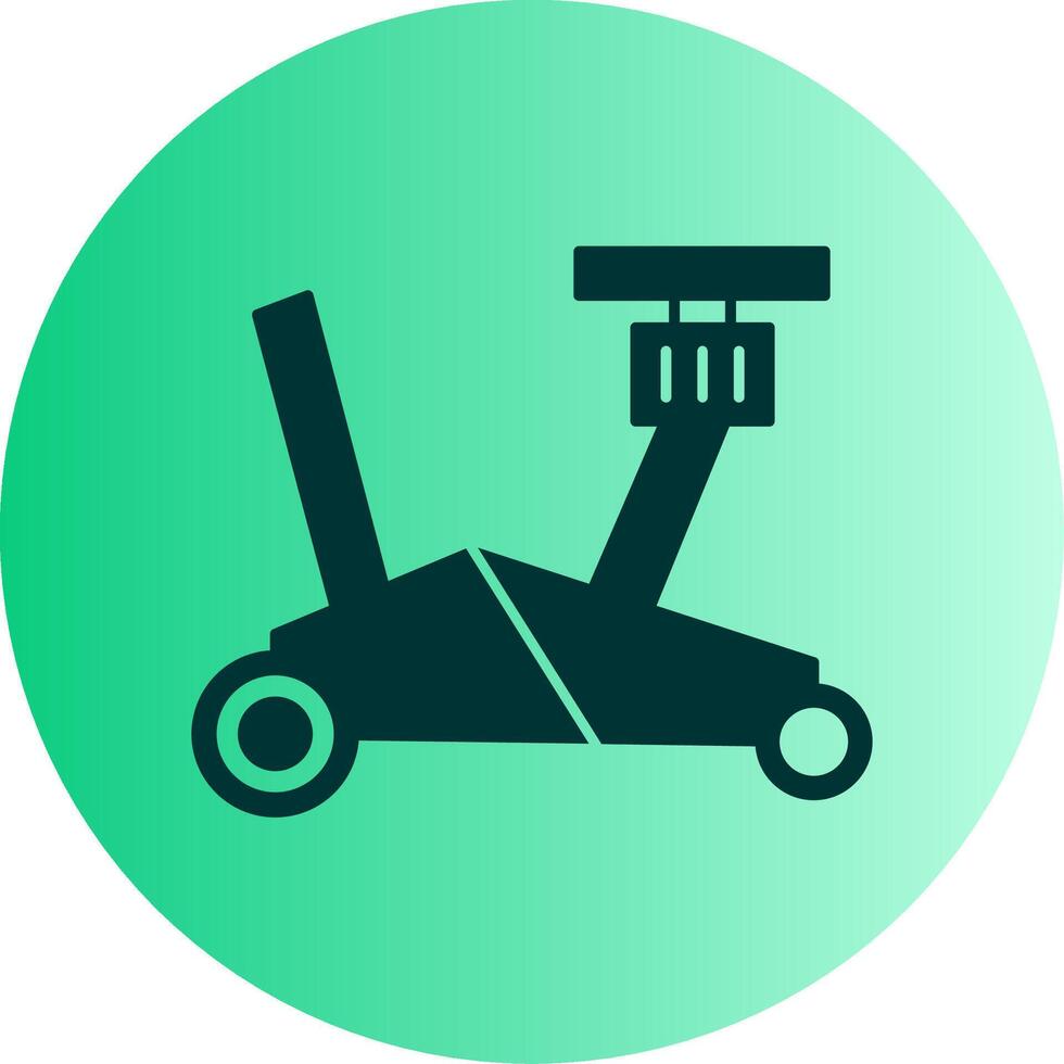 Car Jack Dual Tone Gradient Circle Icon vector